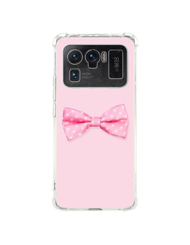 Coque Xiaomi Mi 11 Ultra Noeud Papillon Rose Girly Bow Tie - Laetitia