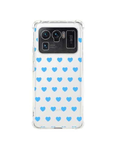 Coque Xiaomi Mi 11 Ultra Coeur Heart Love Amour Bleu Transparente - Laetitia