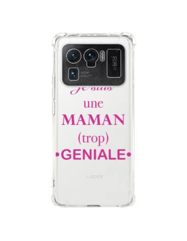 Coque Xiaomi Mi 11 Ultra Je suis une maman trop géniale Transparente - Laetitia