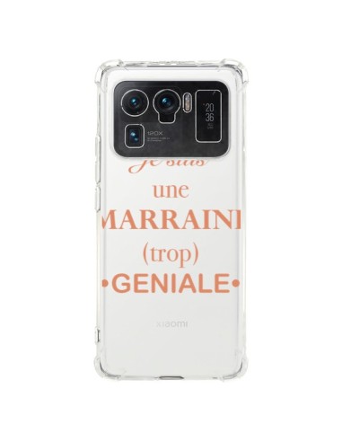 Coque Xiaomi Mi 11 Ultra Je suis une marraine trop géniale Transparente - Laetitia