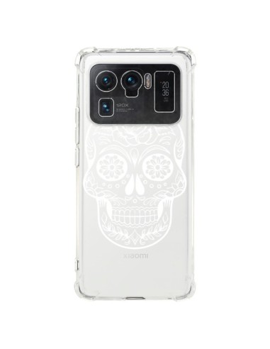 Coque Xiaomi Mi 11 Ultra Tête de Mort Mexicaine Blanche Transparente - Laetitia