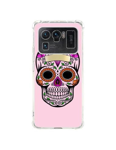 Coque Xiaomi Mi 11 Ultra Tête de Mort Mexicaine Rose Multicolore - Laetitia