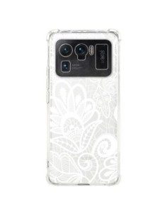 Coque Xiaomi Mi 11 Ultra Lace Fleur Flower Blanc...