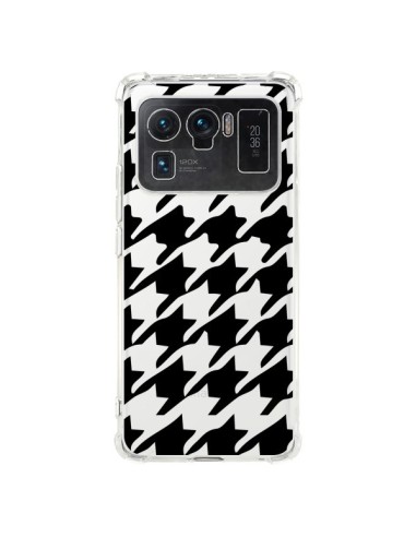 Coque Xiaomi Mi 11 Ultra Vichy Gros Carre noir Transparente - Petit Griffin