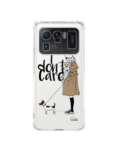 Coque Xiaomi Mi 11 Ultra I don't care Fille Chien Transparente - Lolo Santo