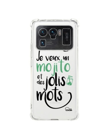 Coque Xiaomi Mi 11 Ultra Je veux un mojito et des jolis mots Transparente - Lolo Santo