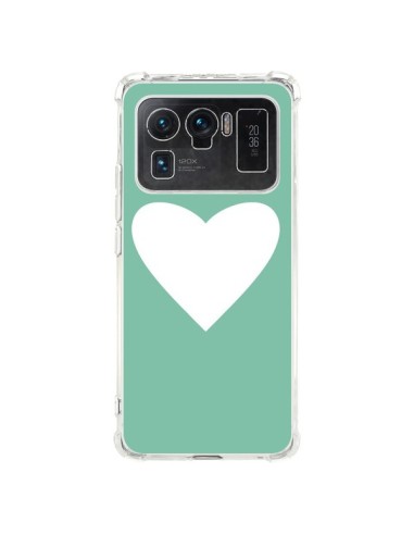 Coque Xiaomi Mi 11 Ultra Coeur Mint Vert - Mary Nesrala