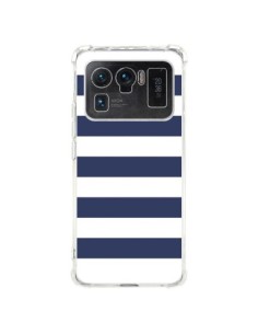 Coque Xiaomi Mi 11 Ultra Bandes Marinières Bleu Blanc...