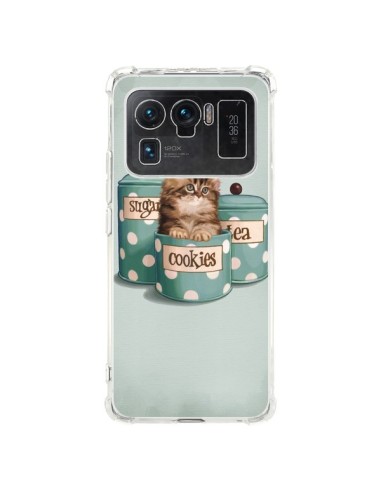 Coque Xiaomi Mi 11 Ultra Chaton Chat Kitten Boite Cookies Pois - Maryline Cazenave