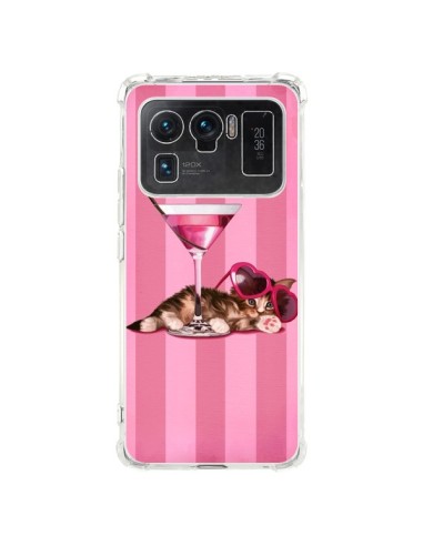 Coque Xiaomi Mi 11 Ultra Chaton Chat Kitten Cocktail Lunettes Coeur - Maryline Cazenave