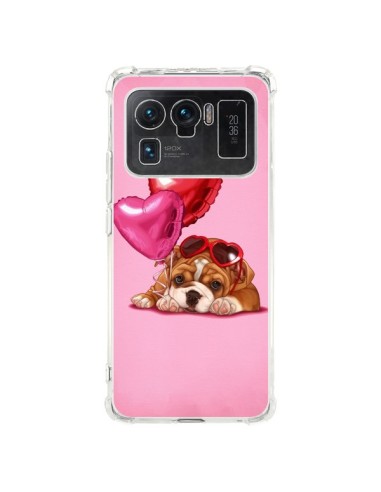 Coque Xiaomi Mi 11 Ultra Chien Dog Lunettes Coeur Ballon - Maryline Cazenave