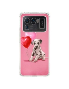 Coque Xiaomi Mi 11 Ultra Chien Dog Dalmatien Ballon Coeur...