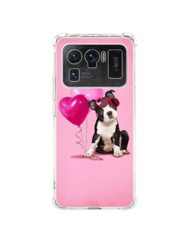 Coque Xiaomi Mi 11 Ultra Chien Dog Ballon Lunettes Coeur Rose - Maryline Cazenave