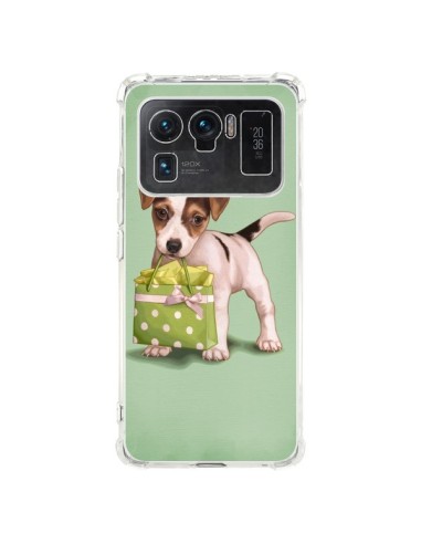 Coque Xiaomi Mi 11 Ultra Chien Dog Shopping Sac Pois Vert - Maryline Cazenave