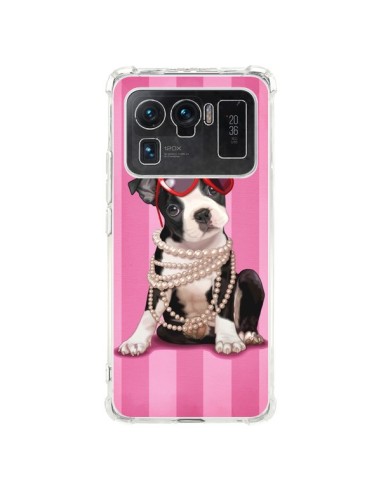 Coque Xiaomi Mi 11 Ultra Chien Dog Fashion Collier Perles Lunettes Coeur - Maryline Cazenave