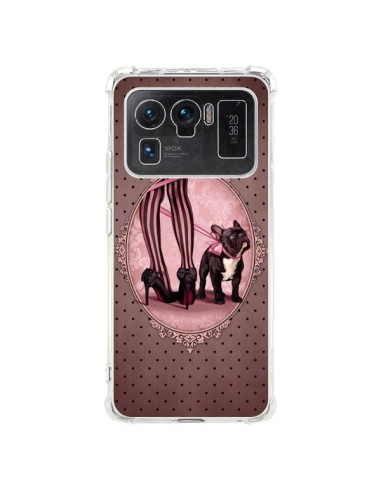 Coque Xiaomi Mi 11 Ultra Lady Jambes Chien Dog Rose Pois Noir - Maryline Cazenave