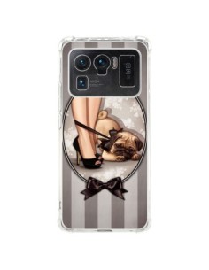 Coque Xiaomi Mi 11 Ultra Lady Noir Noeud Papillon Chien...