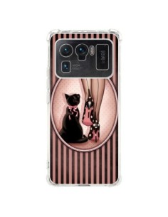 Coque Xiaomi Mi 11 Ultra Lady Chat Noeud Papillon Pois...