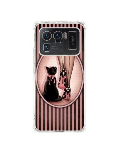 Coque Xiaomi Mi 11 Ultra Lady Chat Noeud Papillon Pois Chaussures - Maryline Cazenave