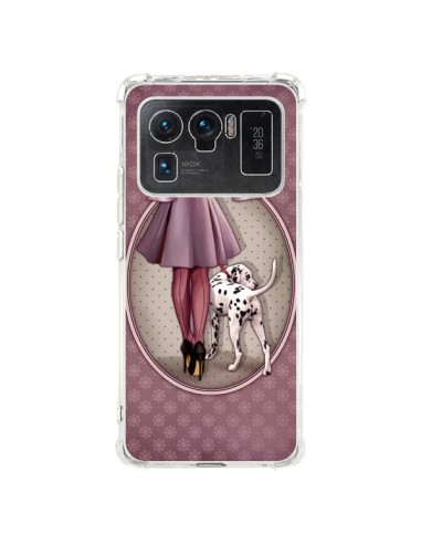 Coque Xiaomi Mi 11 Ultra Lady Chien Dog Dalmatien Robe Pois - Maryline Cazenave