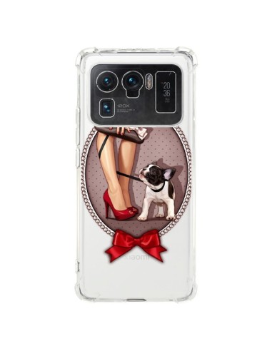 Coque Xiaomi Mi 11 Ultra Lady Jambes Chien Bulldog Dog Pois Noeud Papillon Transparente - Maryline Cazenave