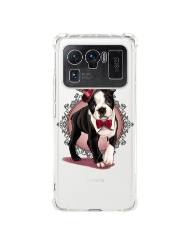 Coque Xiaomi Mi 11 Ultra Chien Bulldog Dog Gentleman Noeud Papillon Chapeau Transparente - Maryline Cazenave