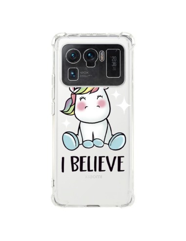 Coque Xiaomi Mi 11 Ultra Licorne I Believe Transparente - Maryline Cazenave