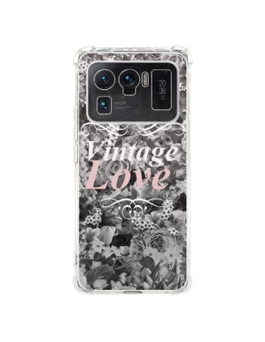 Coque Xiaomi Mi 11 Ultra Vintage Love Noir Flower - Monica Martinez