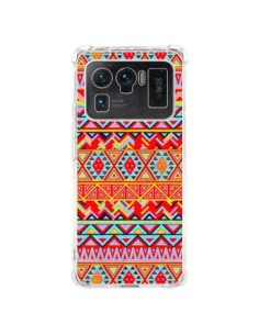 Coque Xiaomi Mi 11 Ultra India Style Pattern Bois Azteque...
