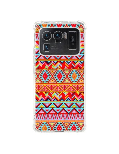 Coque Xiaomi Mi 11 Ultra India Style Pattern Bois Azteque - Maximilian San