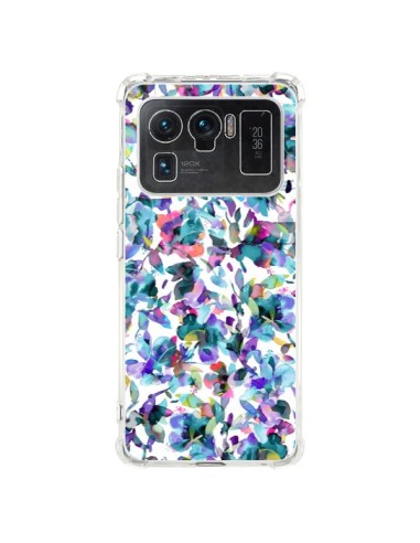 Coque Xiaomi Mi 11 Ultra Aquatic Flowers Blue - Ninola Design