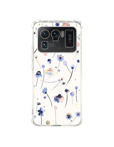 Coque Xiaomi Mi 11 Ultra Blue Soft Flowers - Ninola Design