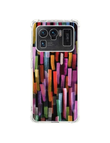 Coque Xiaomi Mi 11 Ultra Colorful Brushstrokes Black - Ninola Design