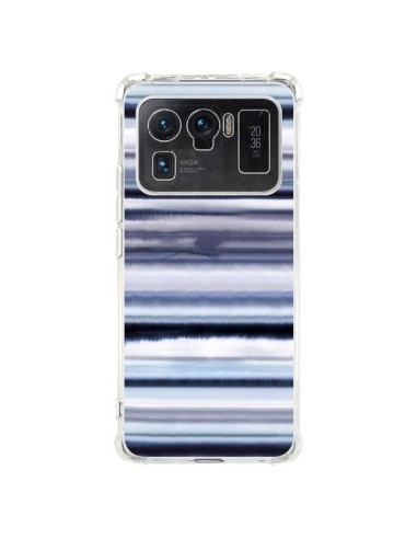 Coque Xiaomi Mi 11 Ultra Degrade Stripes Watercolor Navy - Ninola Design