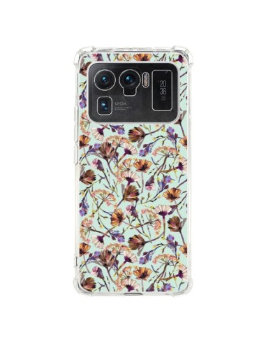 Coque Xiaomi Mi 11 Ultra Dry Blue Flowers - Ninola Design