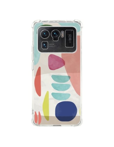 Coque Xiaomi Mi 11 Ultra Moody Geometry Multi White - Ninola Design