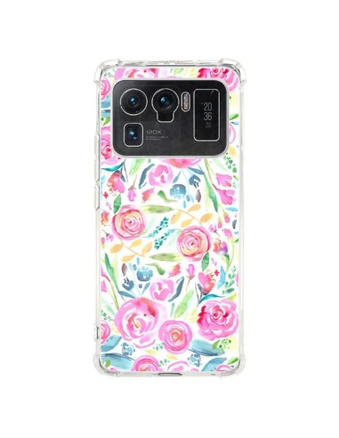 Coque Xiaomi Mi 11 Ultra Speckled Watercolor Pink - Ninola Design