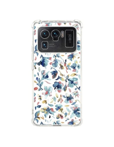 Coque Xiaomi Mi 11 Ultra Watery Hibiscus Blue - Ninola Design