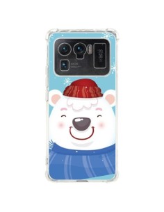 Coque Xiaomi Mi 11 Ultra Ours Blanc de Noël Merry...