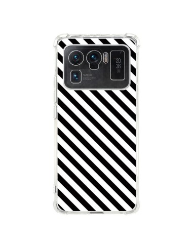 Coque Xiaomi Mi 11 Ultra Bonbon Candy Noire et Blanche Rayée - Nico