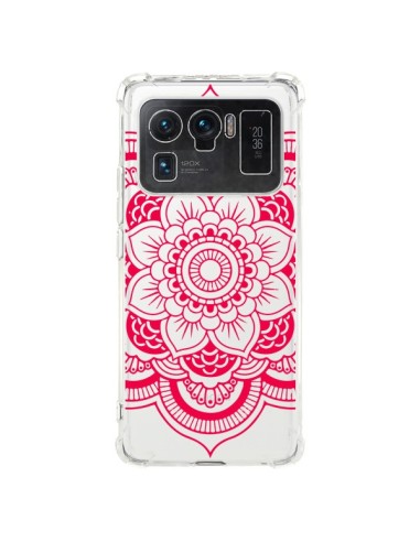 Coque Xiaomi Mi 11 Ultra Mandala Rose Fushia Azteque Transparente - Nico