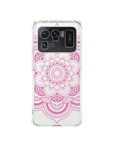 Coque Xiaomi Mi 11 Ultra Mandala Rose Clair Azteque Transparente - Nico