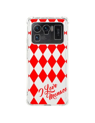 Coque Xiaomi Mi 11 Ultra I Love Monaco et Losange Rouge - Nico