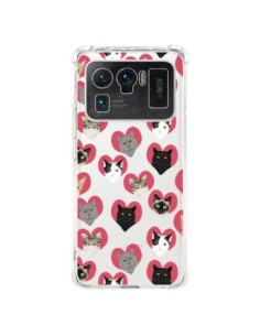 Coque Xiaomi Mi 11 Ultra Chats Coeurs Transparente - Pet...