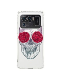 Coque Xiaomi Mi 11 Ultra Tête de Mort Rose Fleurs...