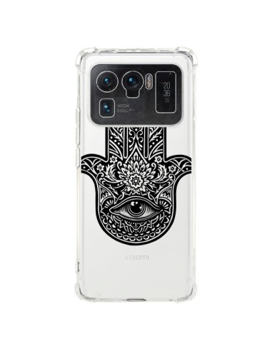 Coque Xiaomi Mi 11 Ultra Hamsa Cinq Doigts Main Mauvais Oeil Transparente - Rachel Caldwell