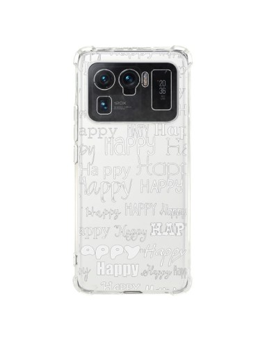 Coque Xiaomi Mi 11 Ultra Happy Happy Blanc Transparente - R Delean