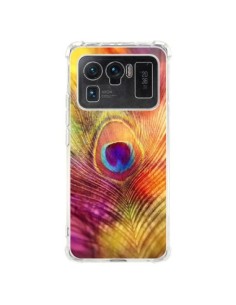 Coque Xiaomi Mi 11 Ultra Plume de Paon Multicolore -...
