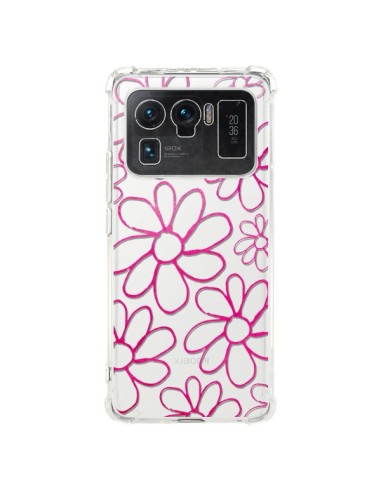 Coque Xiaomi Mi 11 Ultra Flower Garden Pink Fleur Transparente - Sylvia Cook