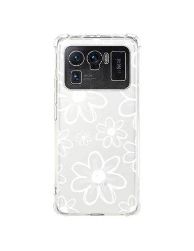 Coque Xiaomi Mi 11 Ultra Mandala Blanc White Flower Transparente - Sylvia Cook